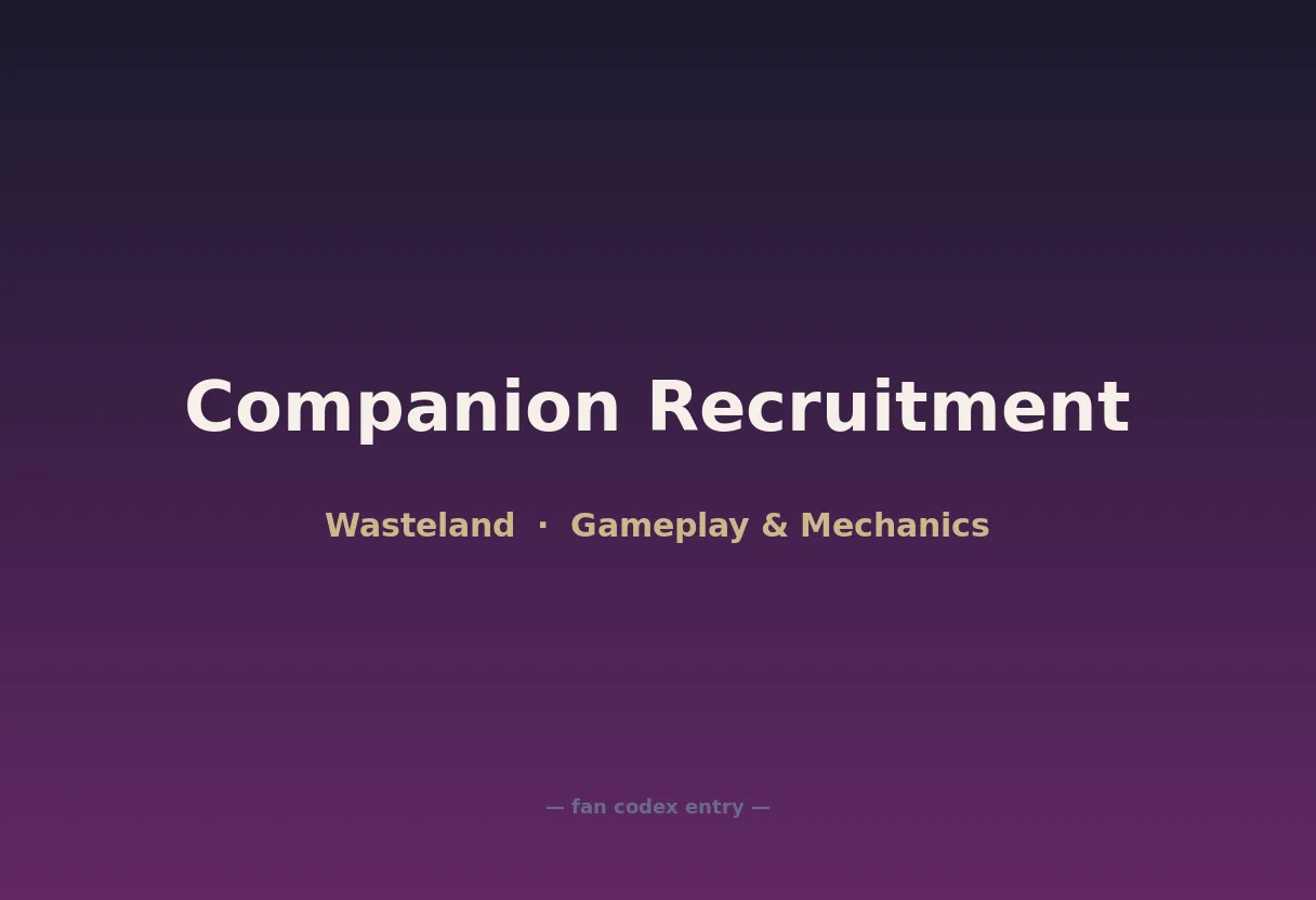 Companion Recruitment