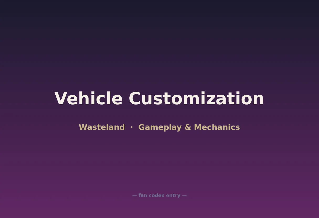 Vehicle Customization