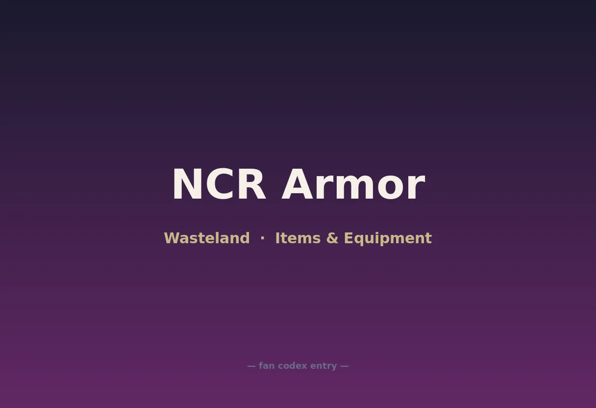 NCR Armor